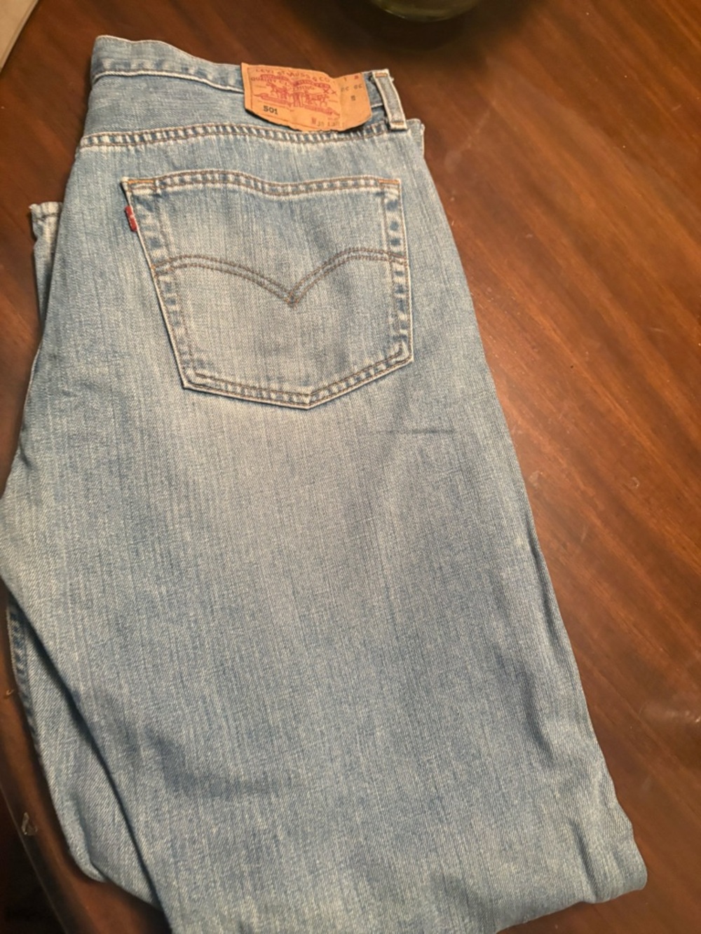 Levi's Light Blue 501 Straight Jeans never worn, 38 waist